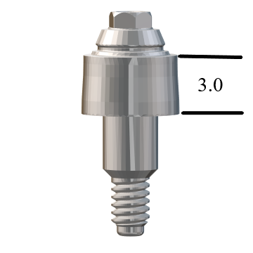 NobelBiocare™ Tri-Lobe-compatible WP Straight Multi-Unit Abutment X 3mm