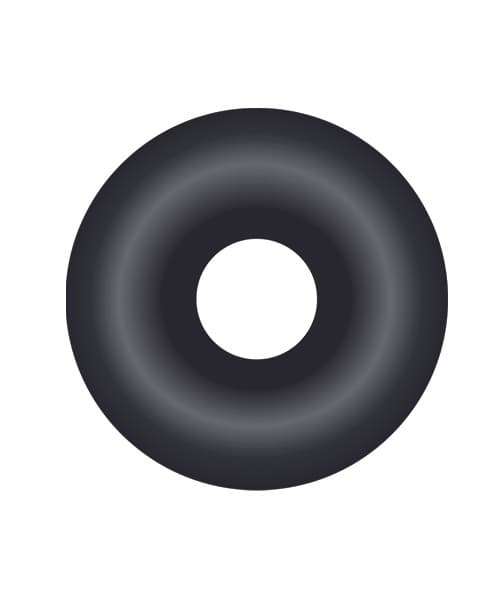 O-Ring Black Rubber Rings - Mini #2M (12-Pack)
