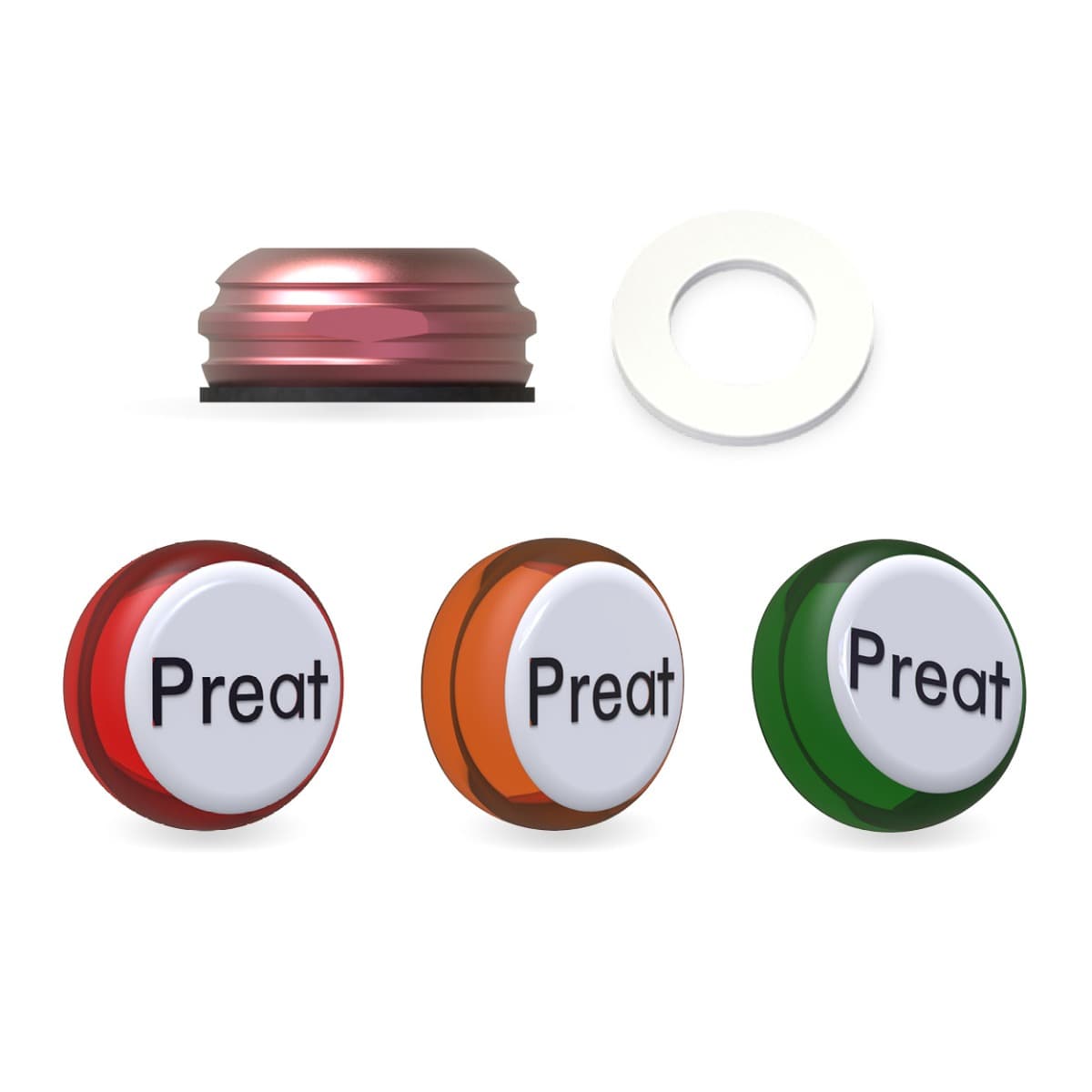 PreatLoc™ Extended Pivot Processing Pack Assembly - Anodized Cap 10 Pack