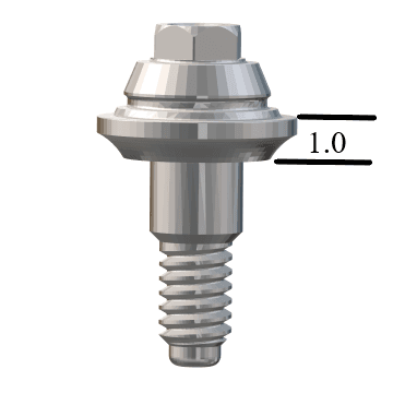 NobelBiocare™ Tri-Lobe-compatible NP Straight Multi-Unit Abutment X 1.0mm