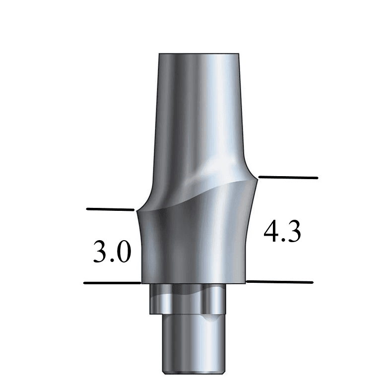 NobelBiocare™ Tri-Lobe-compatible RP Esthetic Abutment Straight, Anterior