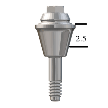 Straumann® BL RC-compatible Straight Multi-Unit Abutment x 2.5mm