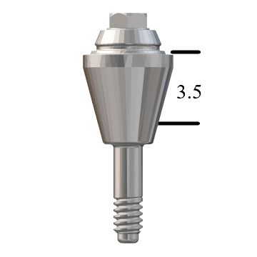 Straumann® BL RC-compatible Straight Multi-Unit Abutment x 3.5mm
