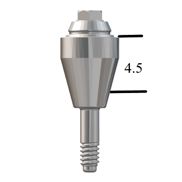 Straumann® BL RC-compatible Straight Multi-Unit Abutment x 4.5mm