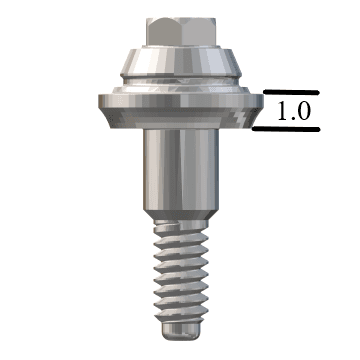 Biomet 3i Certain®-compatible 4.1mm Straight Multi-Unit Abutment X 1mm