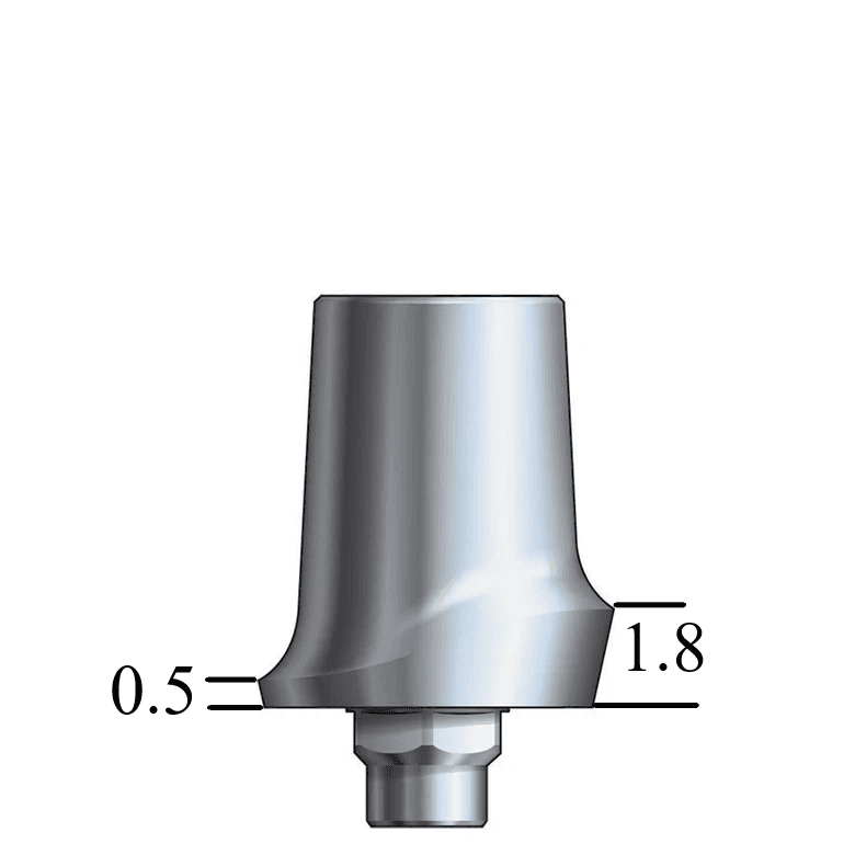 Biomet 3i Certain®-compatible 6.0mm Esthetic Abutment Straight, Posterior