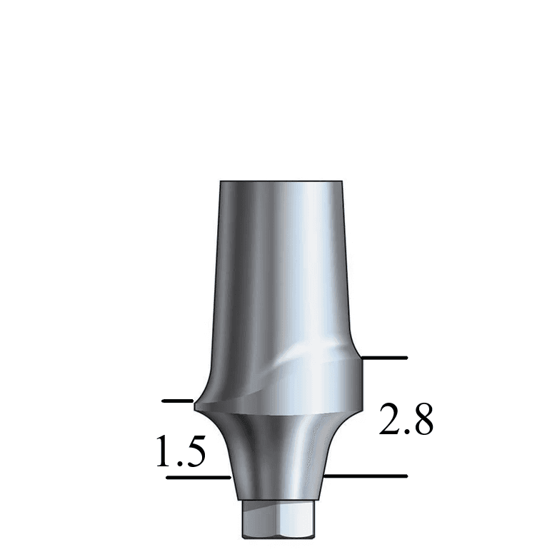 Astra®-compatible Aqua 3.5/4.0mm Esthetic Abutment Straight, Posterior