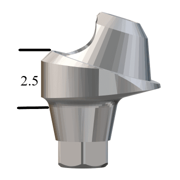 Astra®-compatible Aqua 3.5/4.0mm 17° Multi-Unit Abutment X 2.5mm