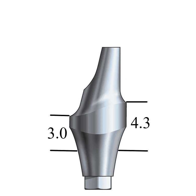 Astra®-compatible Lilac 4.5/5.0mm Esthetic Abutment 15° Angle, Anterior