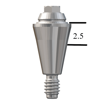 Astra®-compatible Lilac 4.5/5.0mm Straight Multi-Unit Abutment X 2.5mm