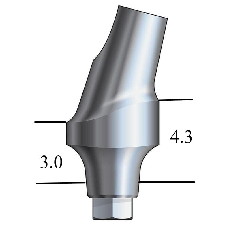 MegaGen AnyRidge®-compatible Esthetic Abutment 15° Angle, Anterior