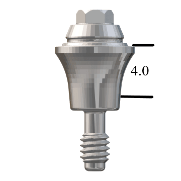 MegaGen AnyRidge®-compatible Straight Multi-Unit Abutment X 4mm