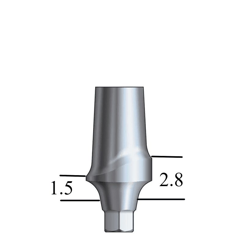 Hiossen® HG-compatible Mini Esthetic Abutment Straight, Posterior