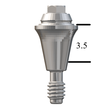 Hiossen® HG-compatible Mini Straight Multi-Unit Abutment X 3.5mm