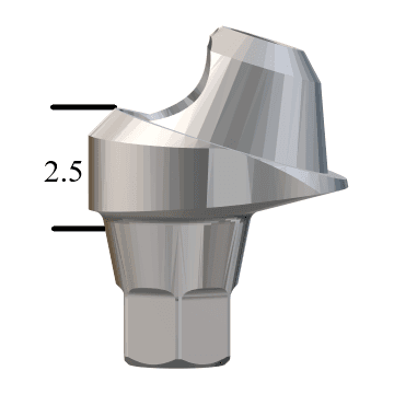 Hiossen® HG-compatible Mini 17° Multi-Unit Abutment X 2.5mm