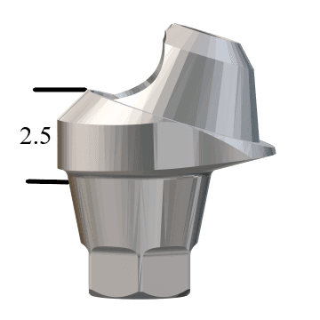 Hiossen® HG-compatible Regular 17° Multi-Unit Abutment X 2.5mm
