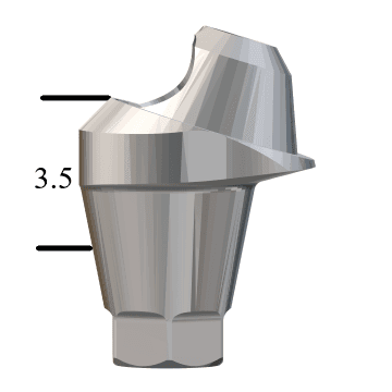 Hiossen® HG-compatible Regular 17° Multi-Unit Abutment X 3.5mm