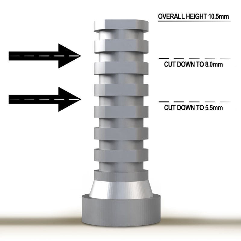 Biomet 3i Certain®-compatible 3.4mm Verification Cylinder