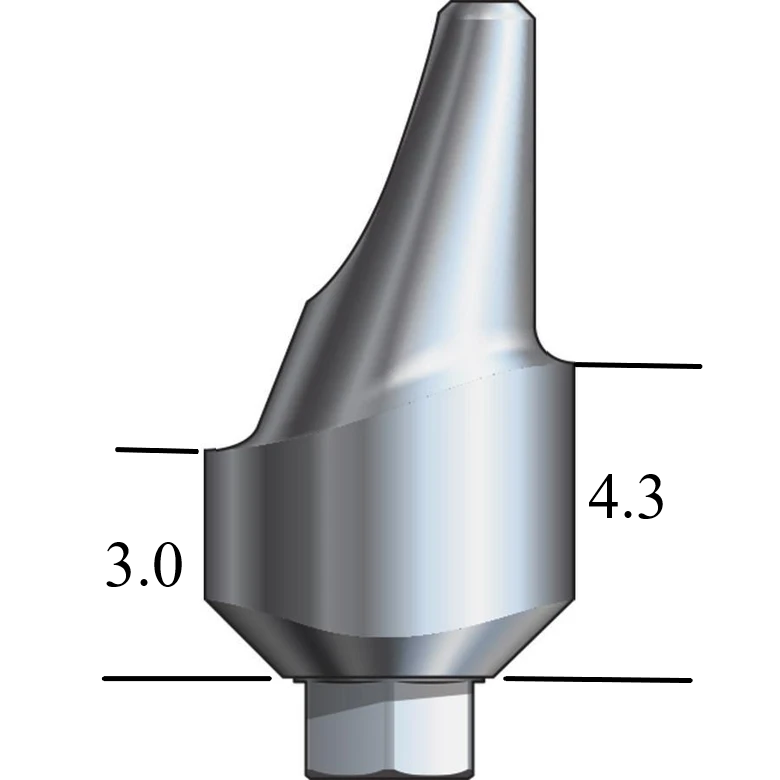 Zimmer® TSV-compatible 3.5mm Esthetic Abutment 15° Angle, Anterior 