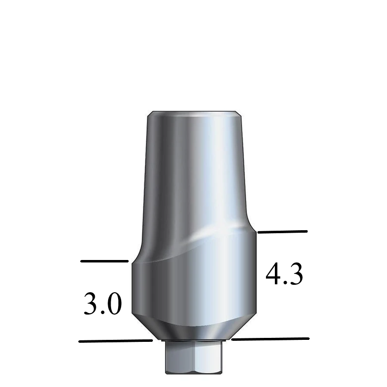 Zimmer® TSV-compatible 3.5mm Esthetic Abutment Straight, Anterior