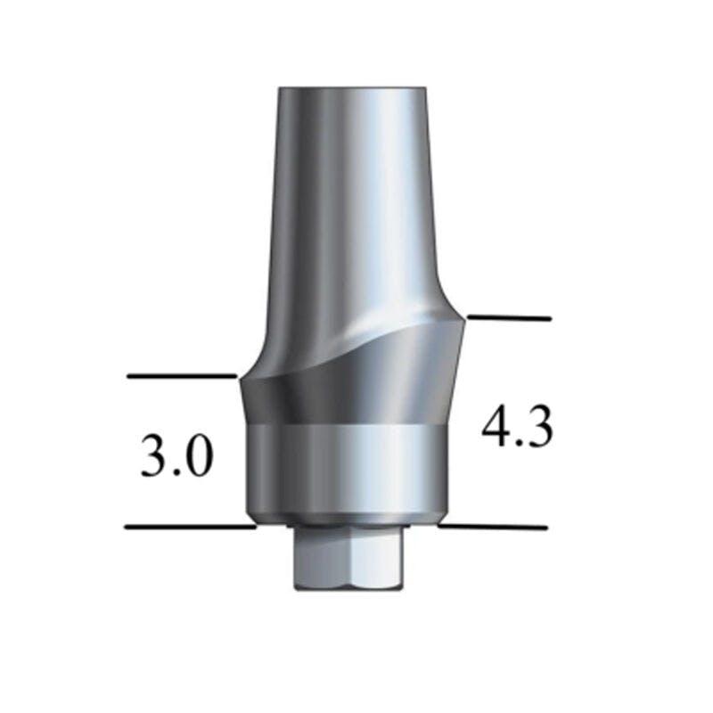 Zimmer® TSV-compatible 4.5mm Esthetic Abutment 15° Angle, Posterior