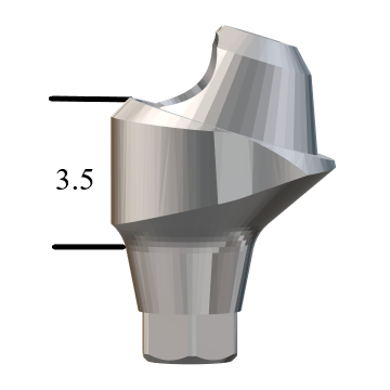 Astra®-compatible Aqua 3.5/4.0mm 17° Multi-Unit Abutment X 3.5mm