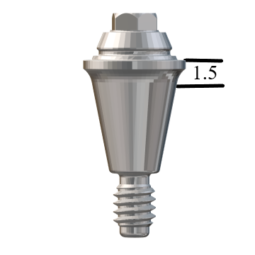 Astra®-compatible Lilac 4.5/5.0mm Straight Multi-Unit Abutment X 1.5mm