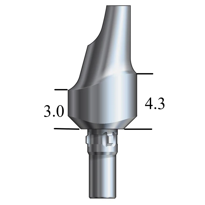 CAMLOG® Screw-Line-compatible 3.3mm Esthetic Abutment 15° Angle, Anterior
