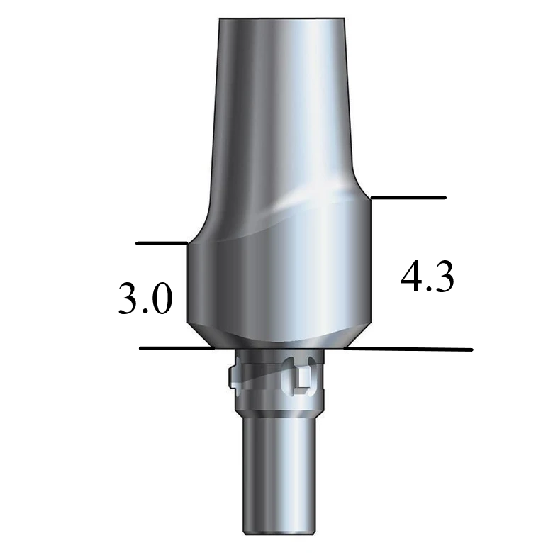 CAMLOG® Screw-Line-compatible 3.8mm Esthetic Abutment Straight, Anterior